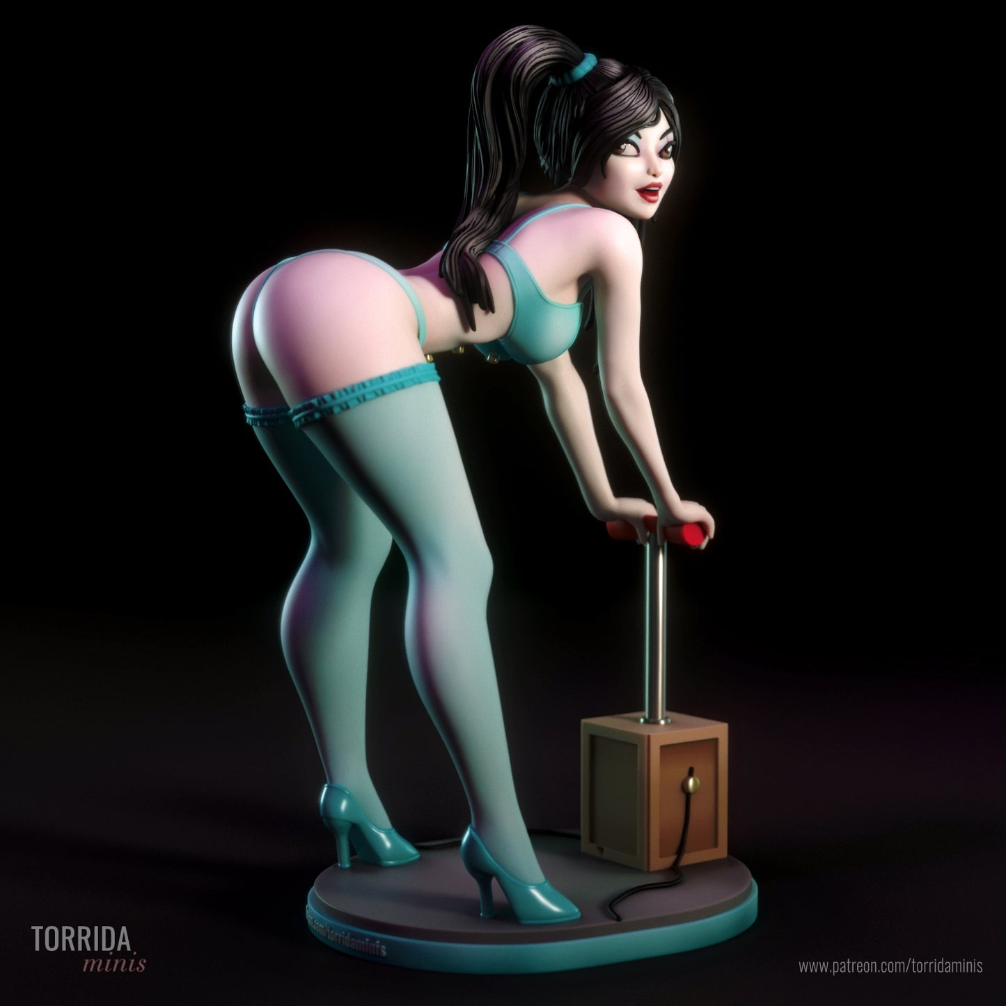 Pinup Cartoon Sabrina 3D Resin Figurine Model Kit