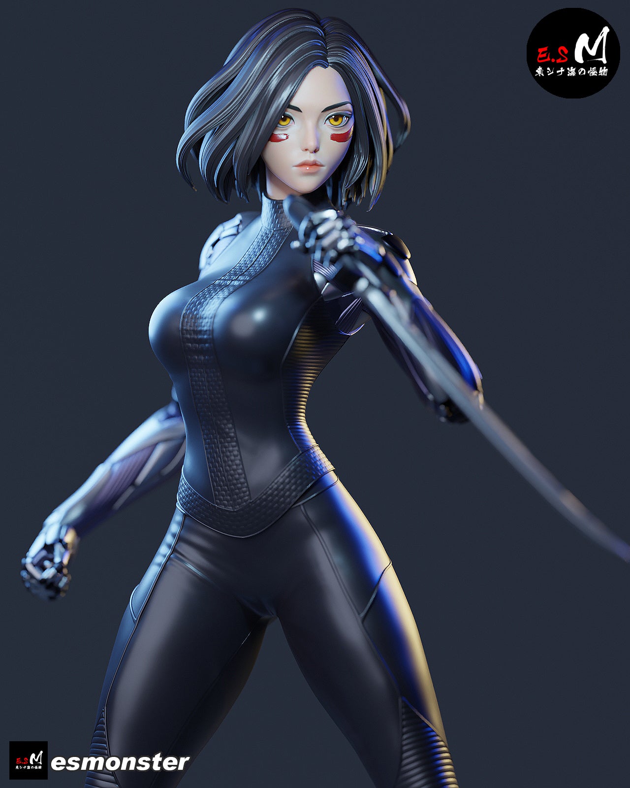 Battle Android Pinup 3D Resin Model