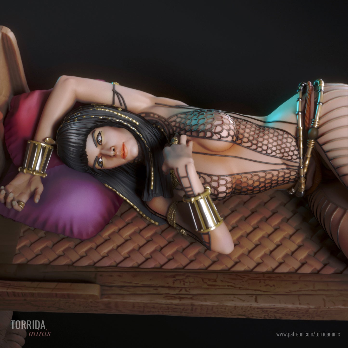 Egyptian Concubine 3D Resin Figurine Model Kit