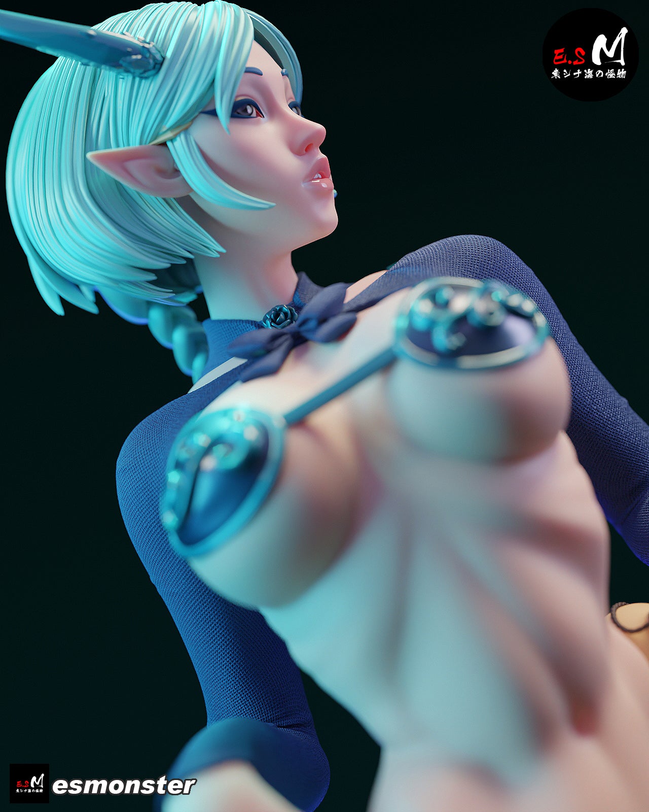 Succubus Aoling Adult Pinup 3D Resin Model