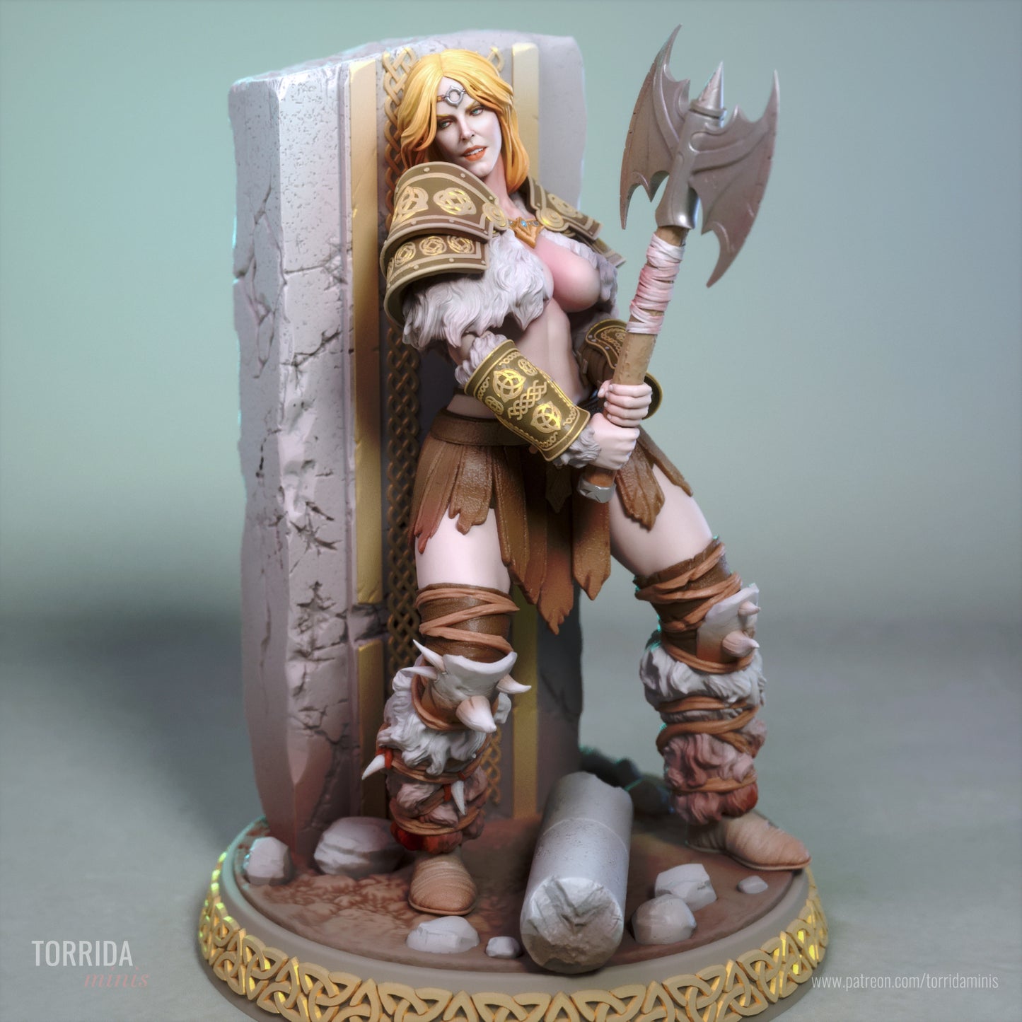 Azhra The Barbarian OG Pinup Adult 3D Resin Figurine Model Kit