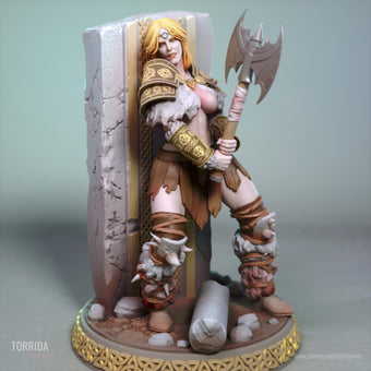Azhra The Barbarian OG Pinup Adult 3D Resin Figurine Model Kit