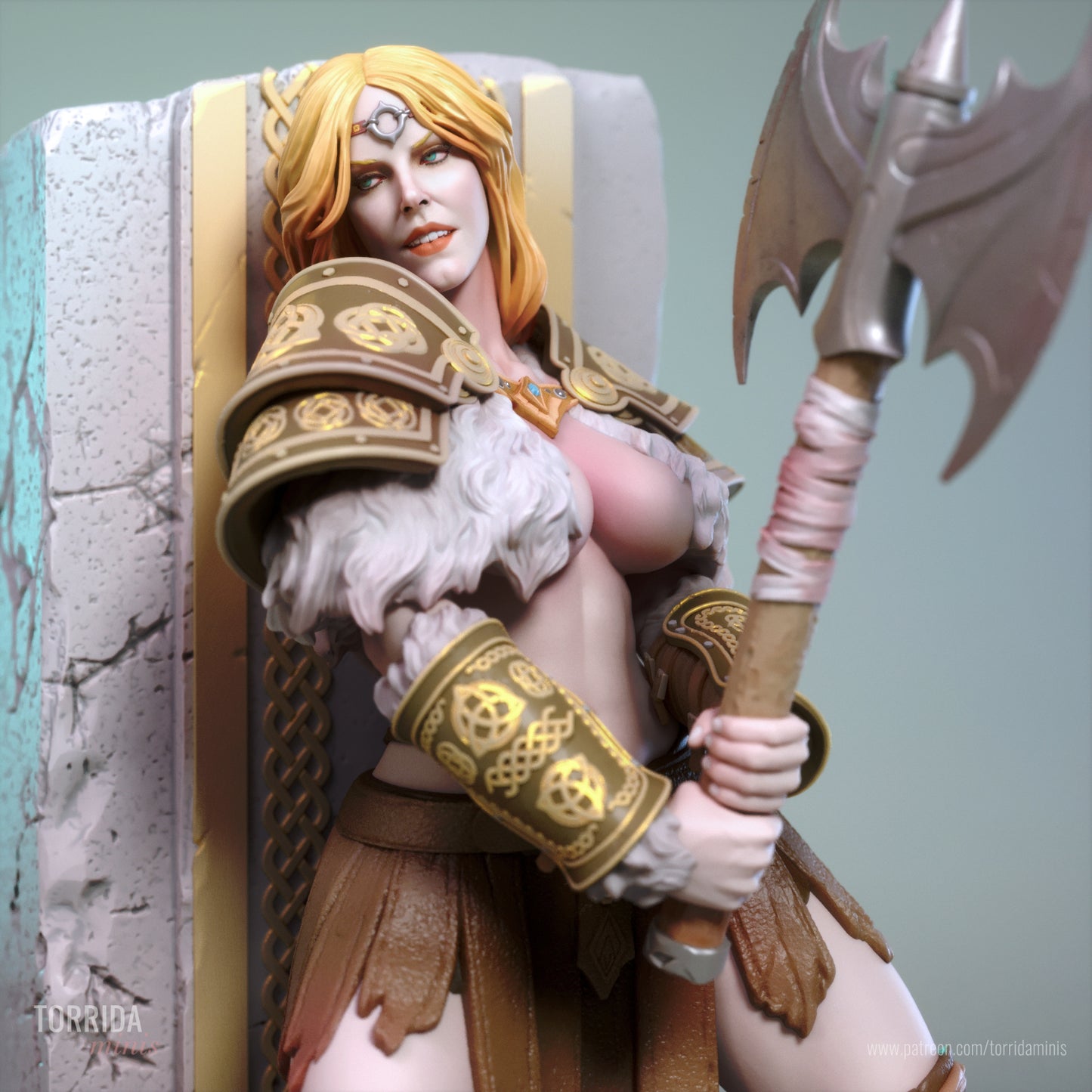 Azhra The Barbarian OG Pinup Adult 3D Resin Figurine Model Kit