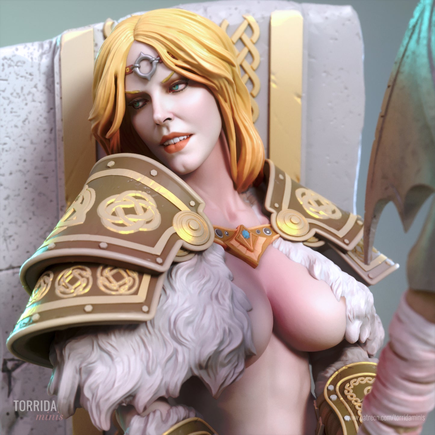 Azhra The Barbarian OG Pinup Adult 3D Resin Figurine Model Kit