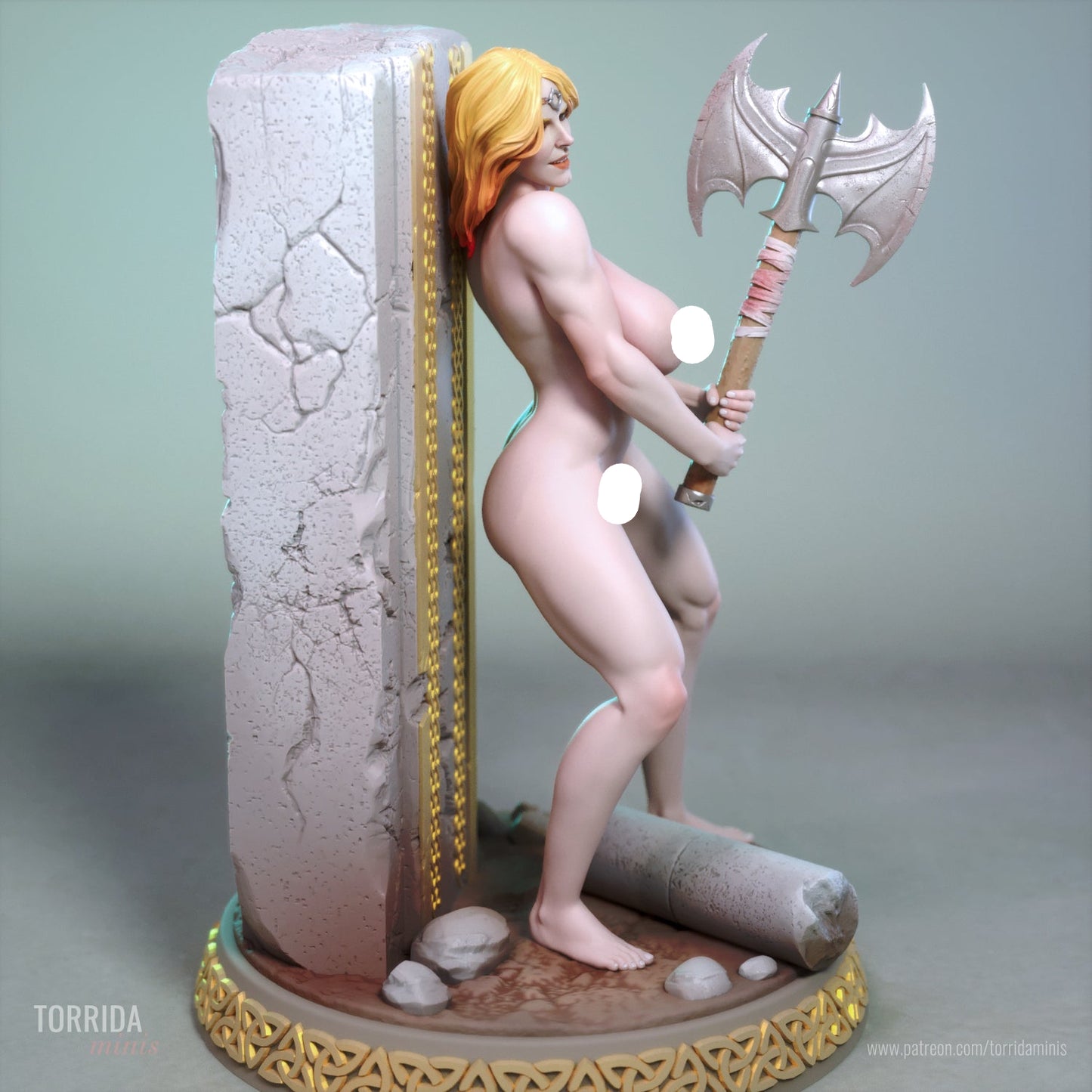 Azhra The Barbarian OG Pinup Adult 3D Resin Figurine Model Kit