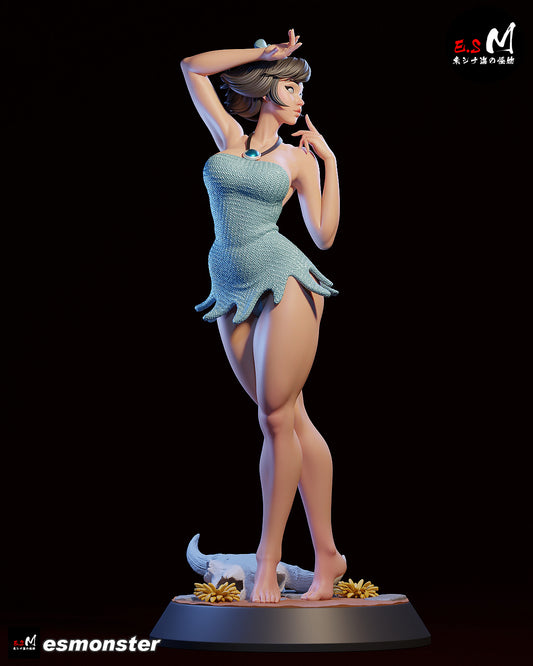 Cavewoman Black Girl Adult Pinup 3D Resin Model