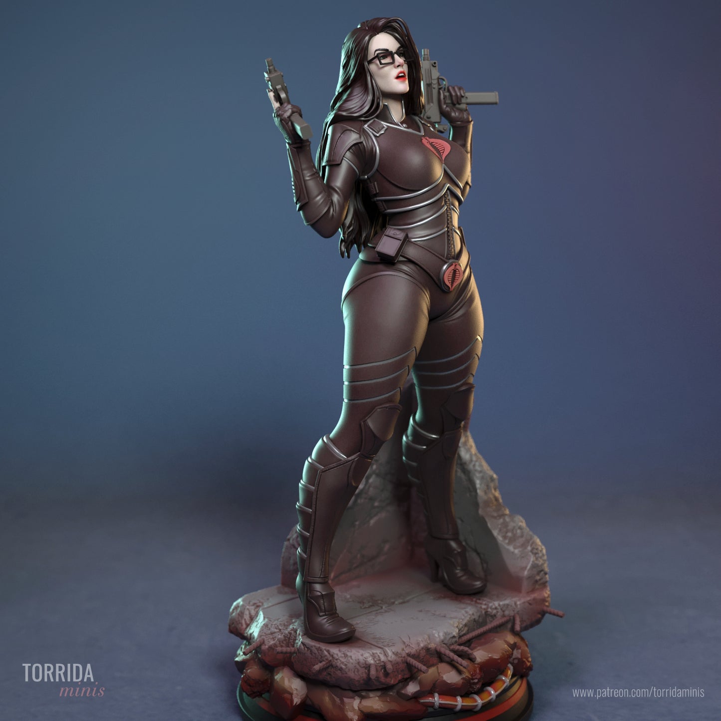 Evil Commander Pinup Adult 3D Resin Figurine Model Kit