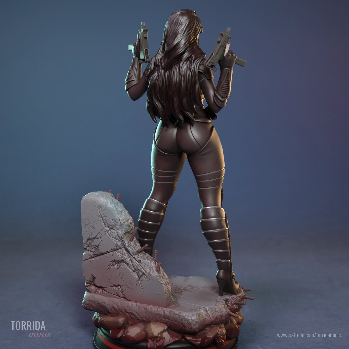 Evil Commander Pinup Adult 3D Resin Figurine Model Kit