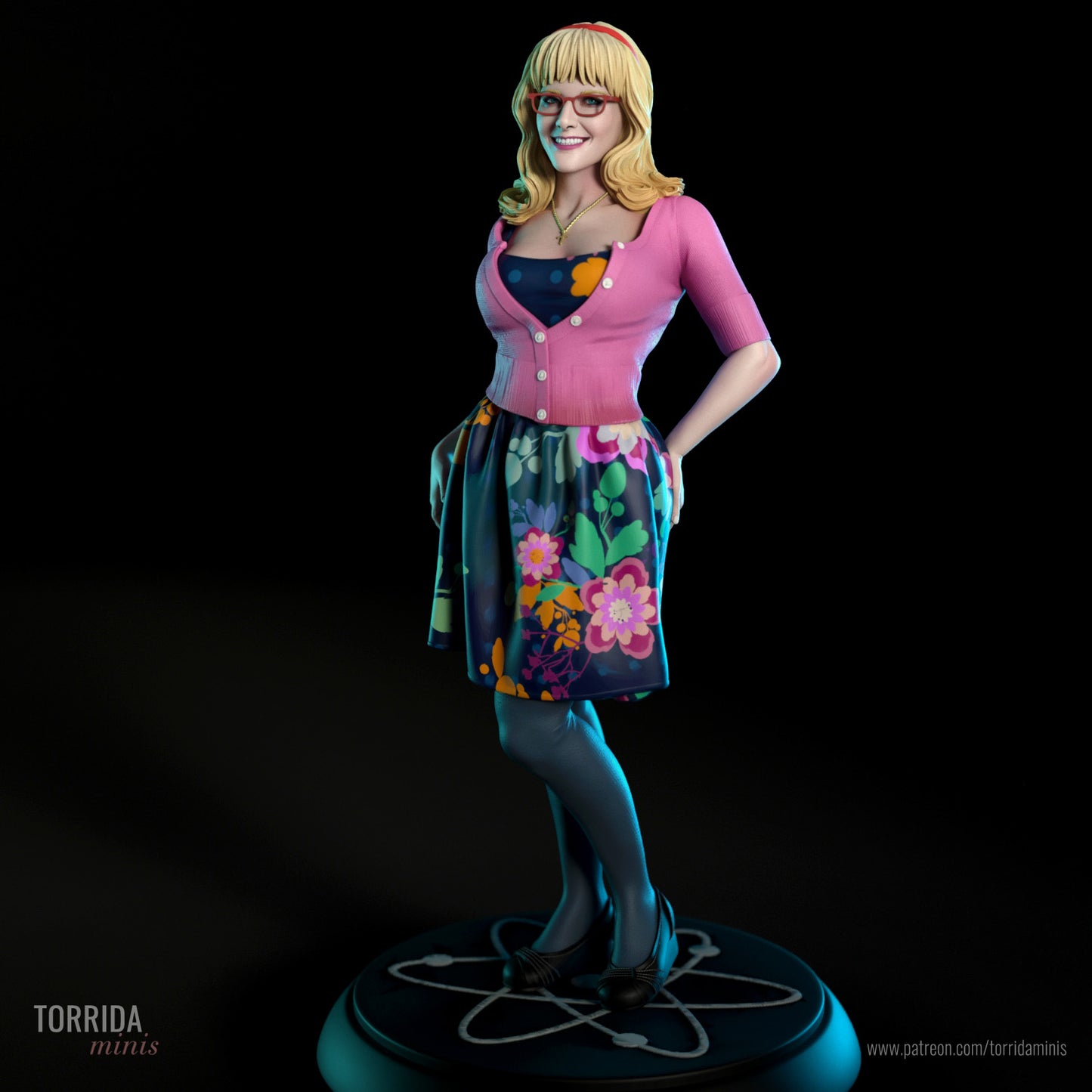 Nerdy Waitress Adult Pinup 3d Resin Model Kit