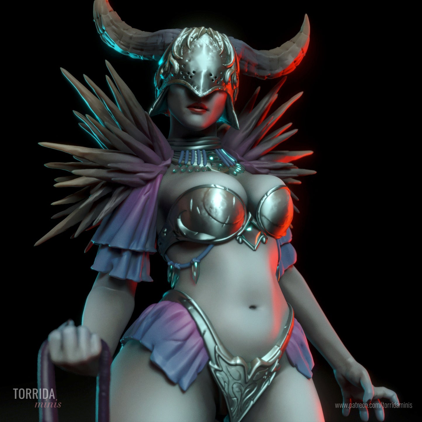 Demon Master With Slave Pinup 3d Resin Model