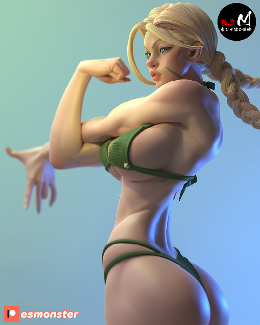 American Fighter In Swimsuit Pinup 3D Resin Model