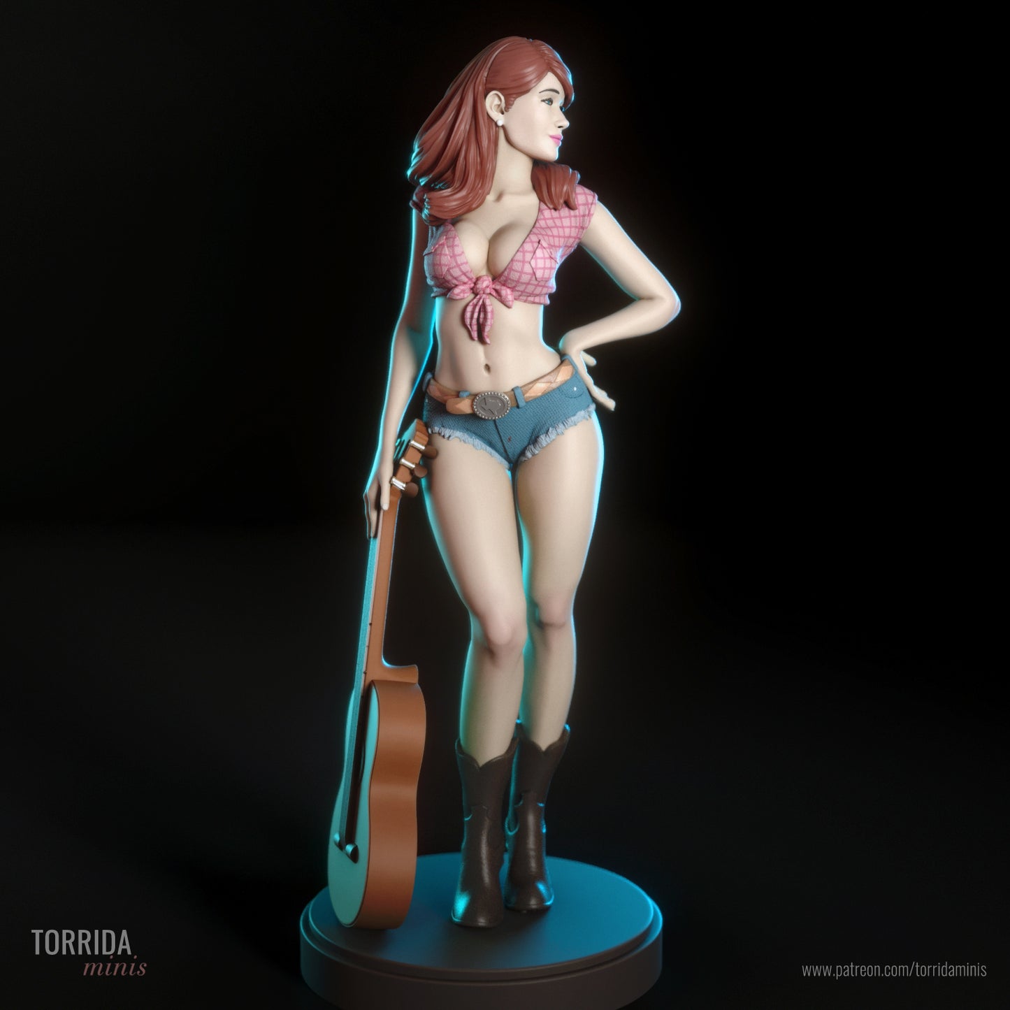 Prattling Secretary Pinup Adult 3D Resin Figurine Model Kit