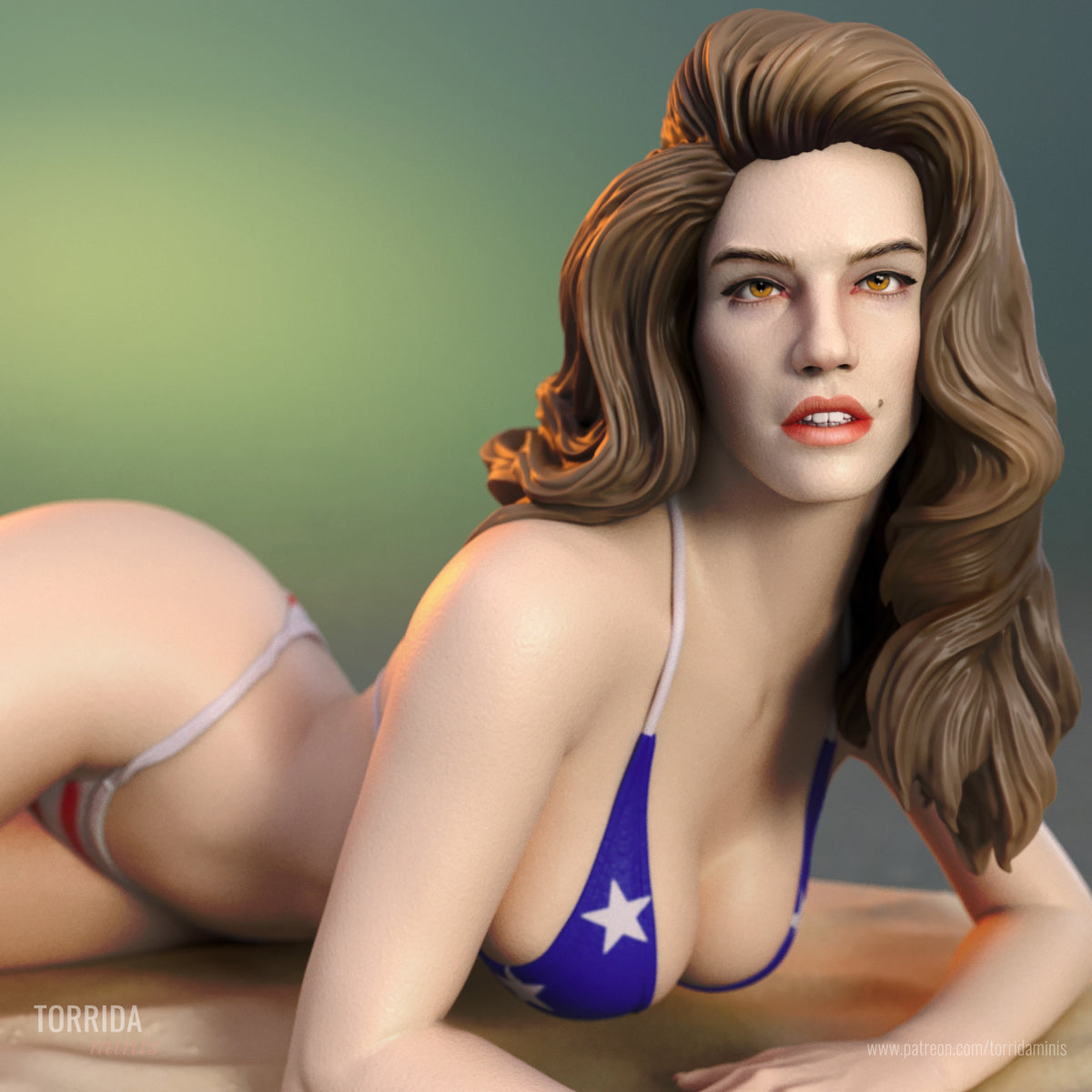 Iconic Model Pinup Adult 3D ABS Resin Figurine Model Kit