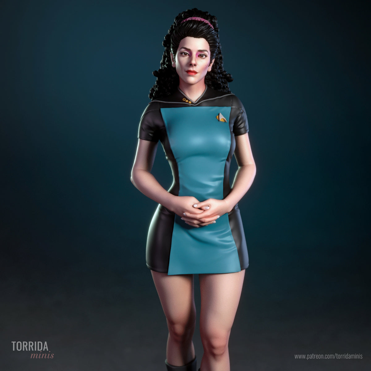 Space Counselor Pinup Adult 3D Resin Figurine Model Kit
