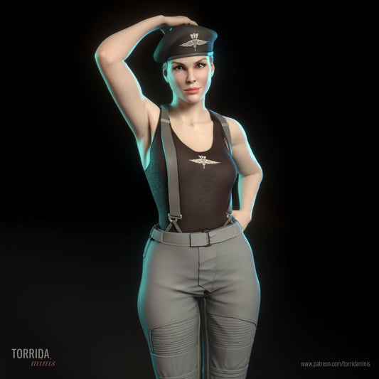 Ship Pilot Pinup Adult 3D Resin Figurine Model Kit