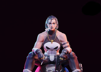 Female Vigilante Adult Pinup 3D Resin Model