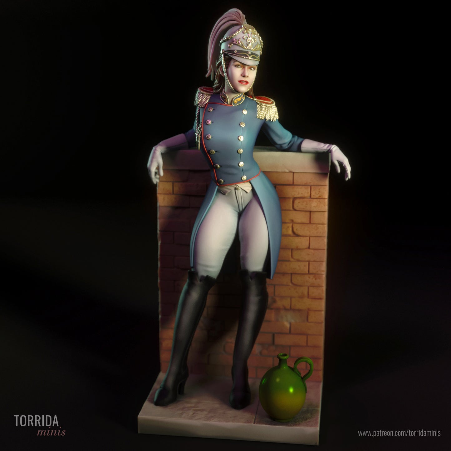 Soldier Elis Pinup 3D Resin Model