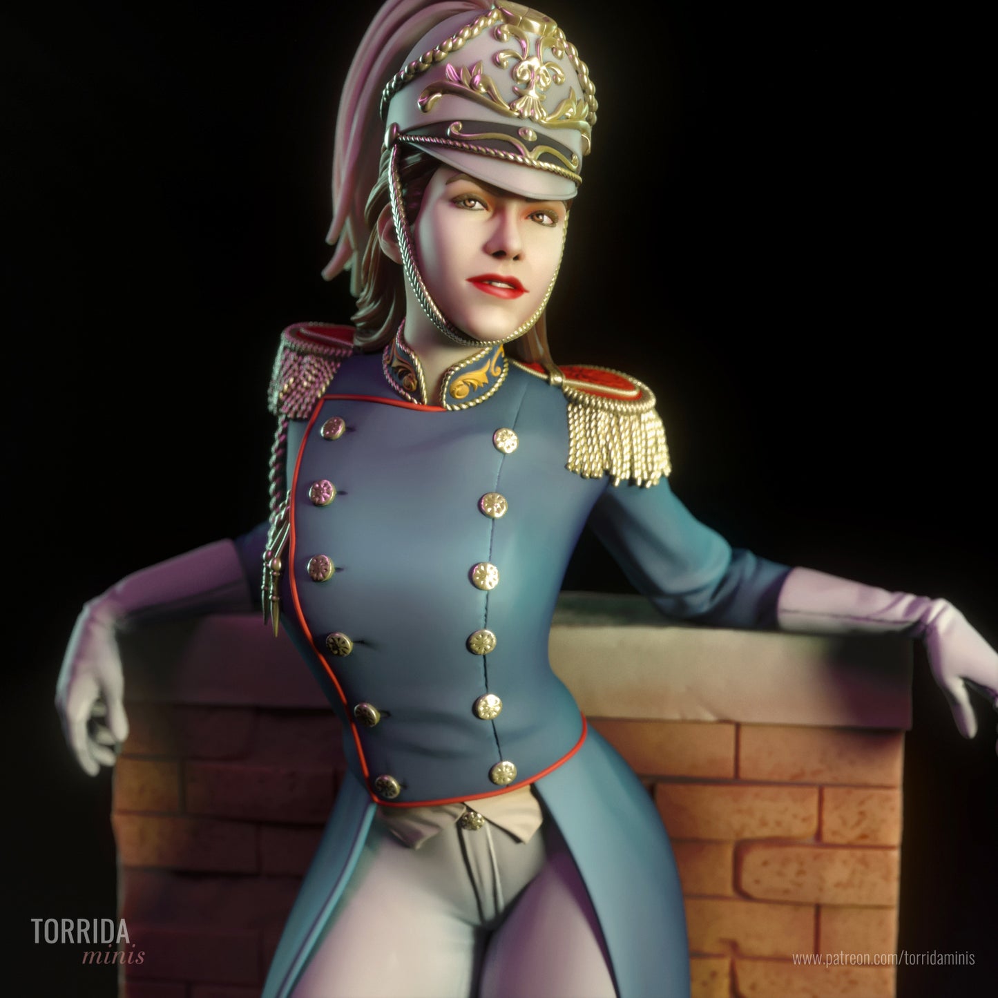 Soldier Elis Pinup 3D Resin Model