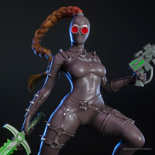 Assassin Pinup Adult 3D Resin Figurine Model Kit