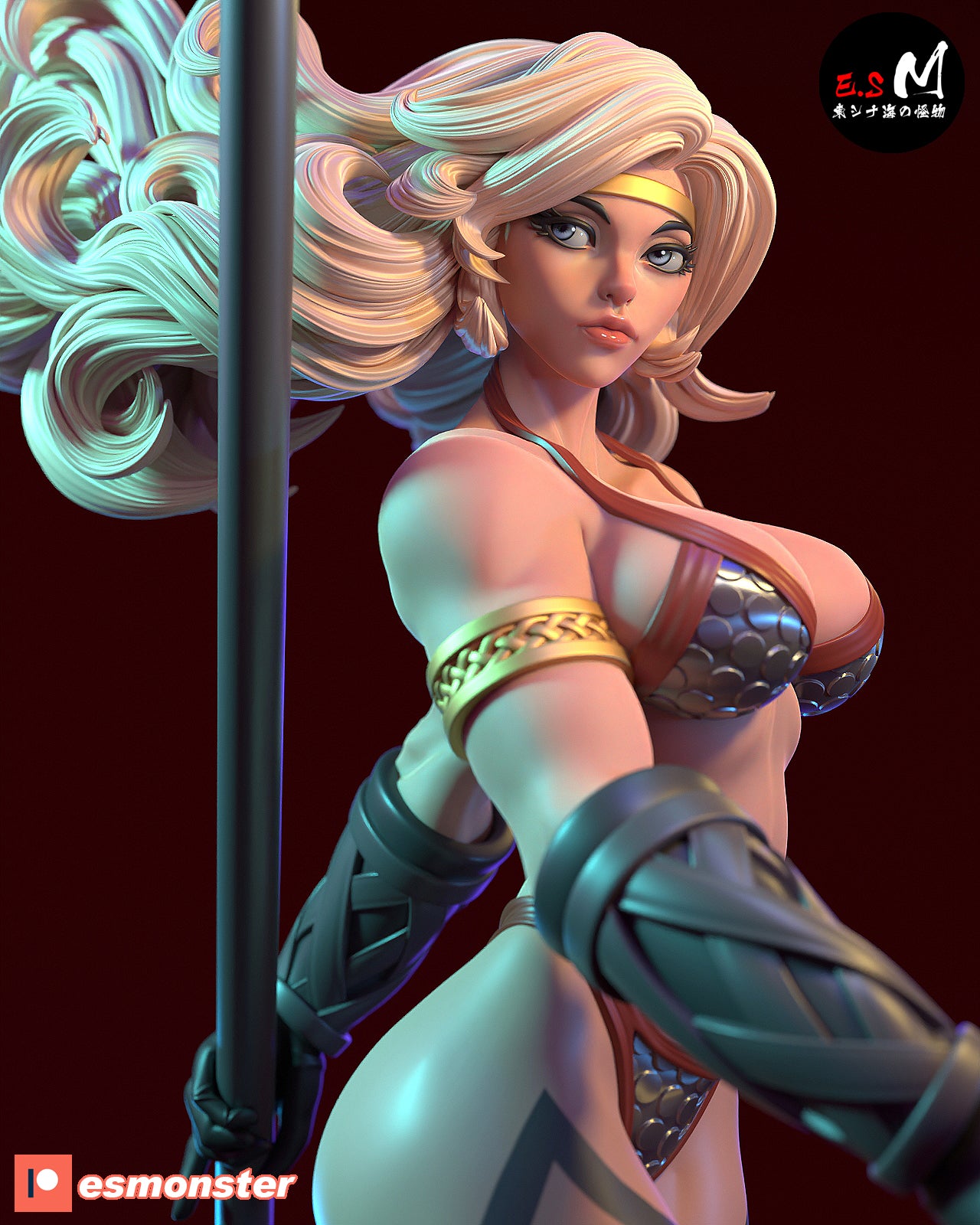 Amazon Pinup 3D Resin Model