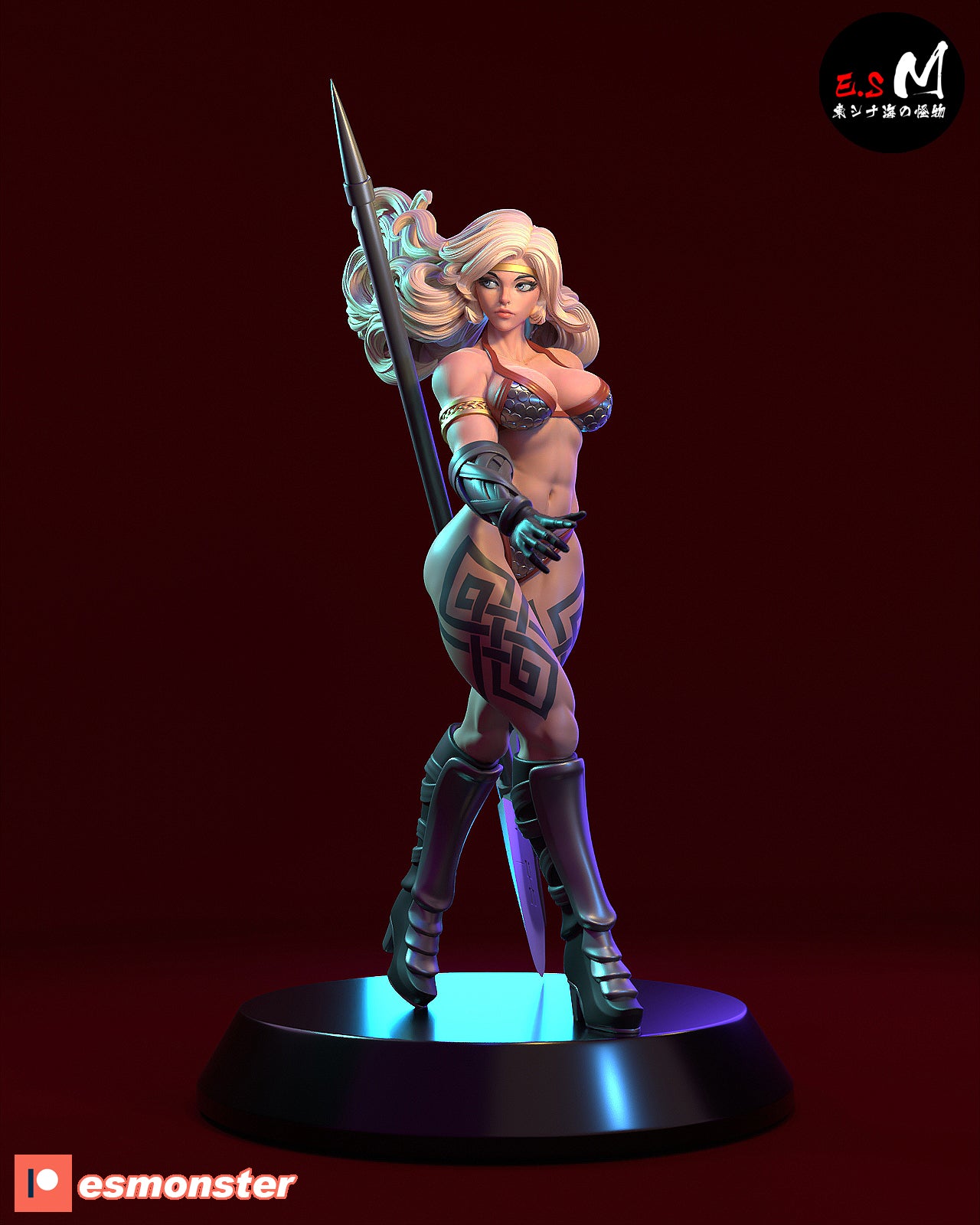 Amazon Pinup 3D Resin Model