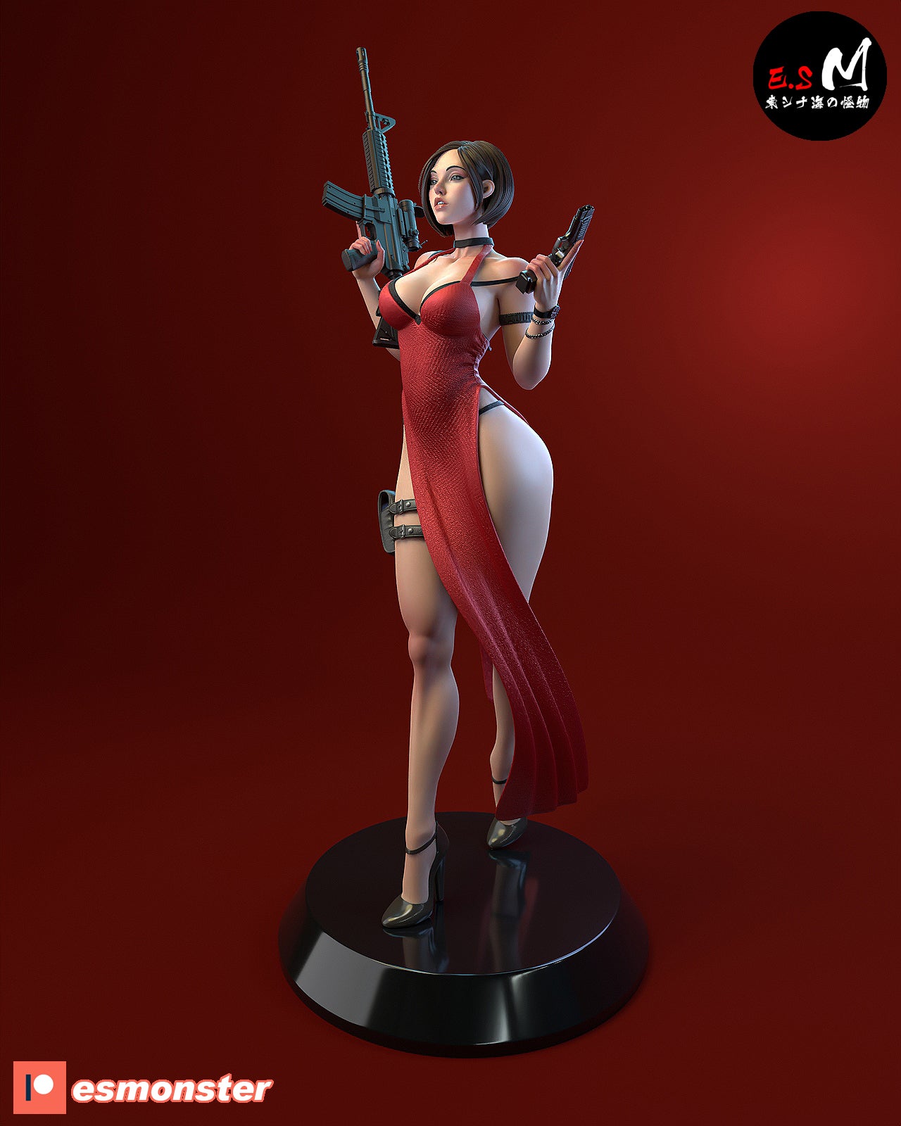 Spy Assassin Pinup 3D Resin Model