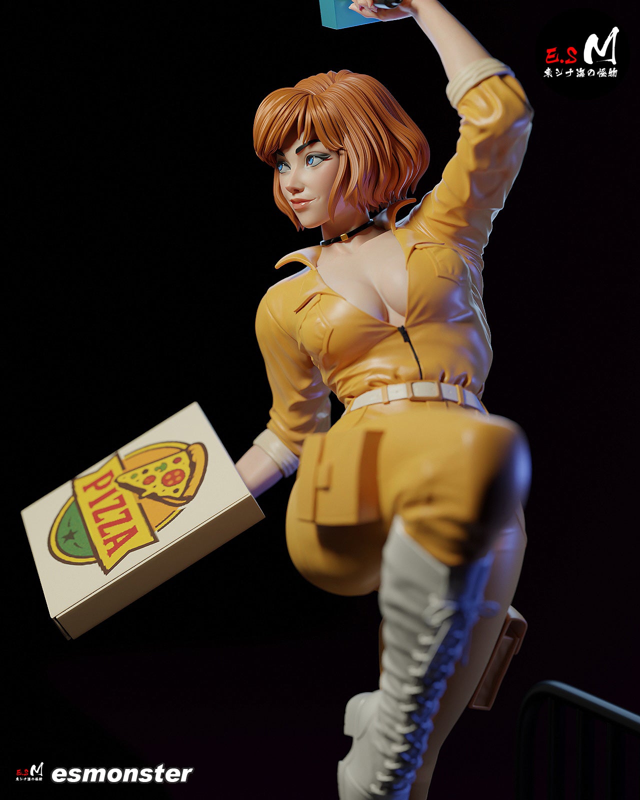 Pizza Girl Adult Pinup 3D Resin Model