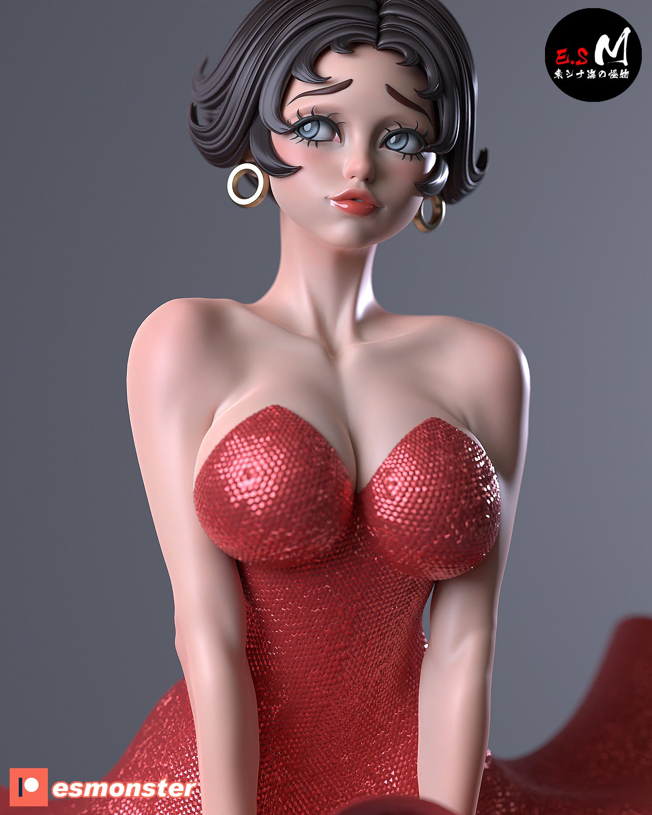 Classic Bobbity Pinup 3D Resin Model