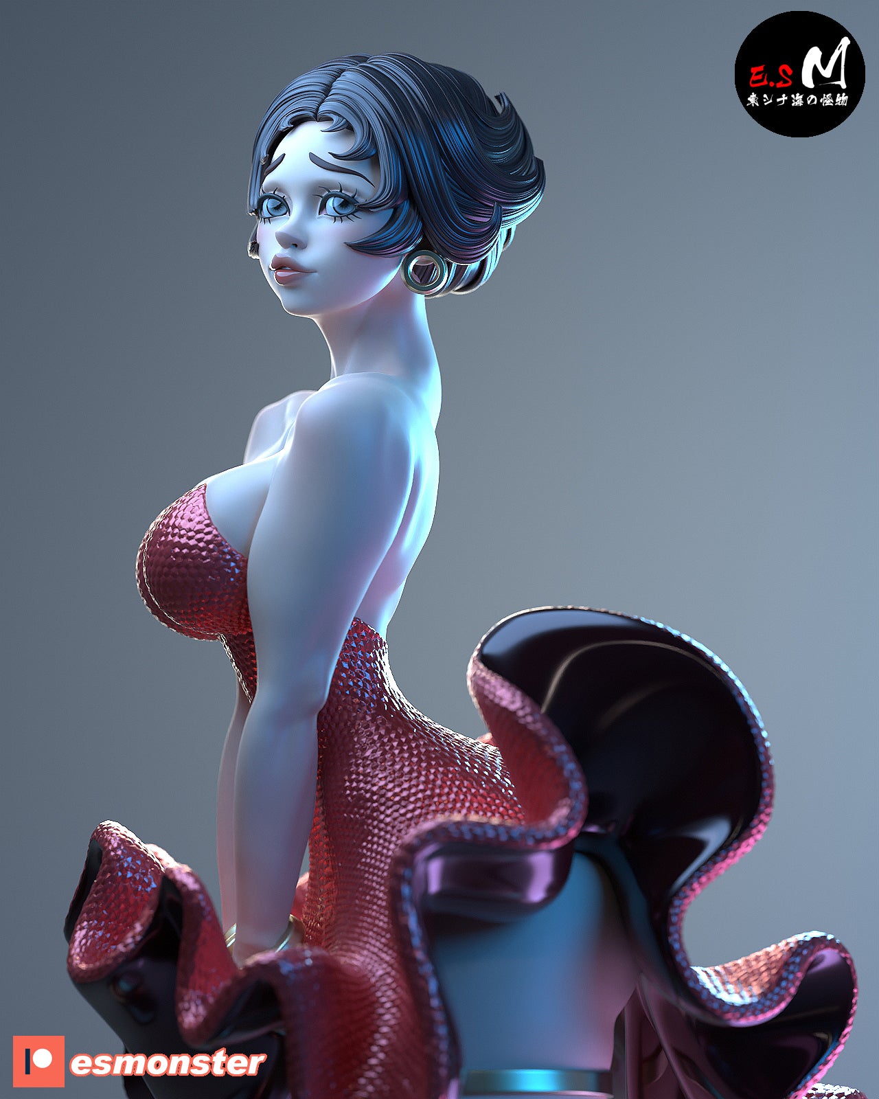 Classic Bobbity Pinup 3D Resin Model