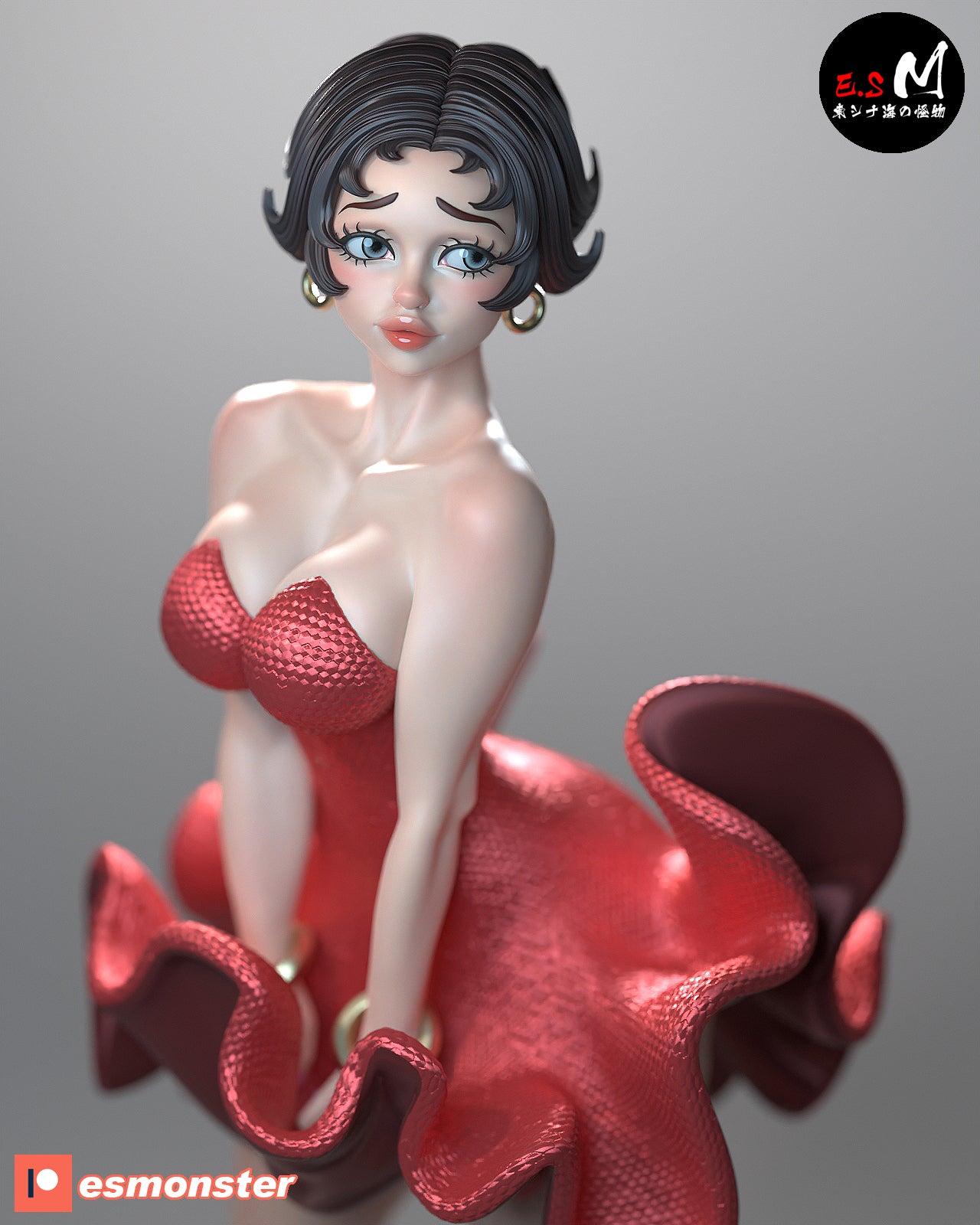 Classic Bobbity Pinup 3D Resin Model