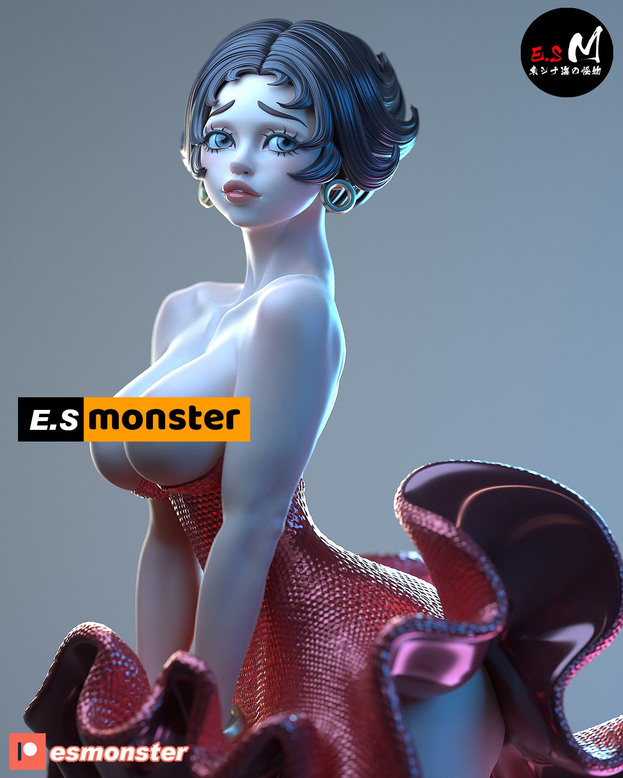 Classic Bobbity Pinup 3D Resin Model