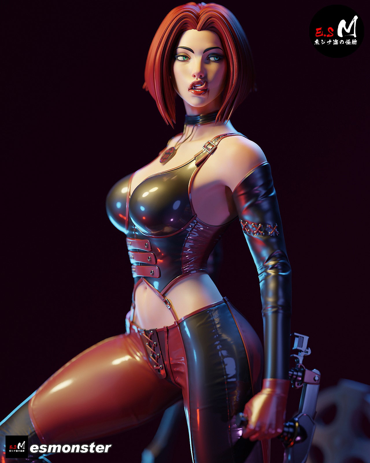 Vampire Hunter Adult Pinup 3D Resin Model