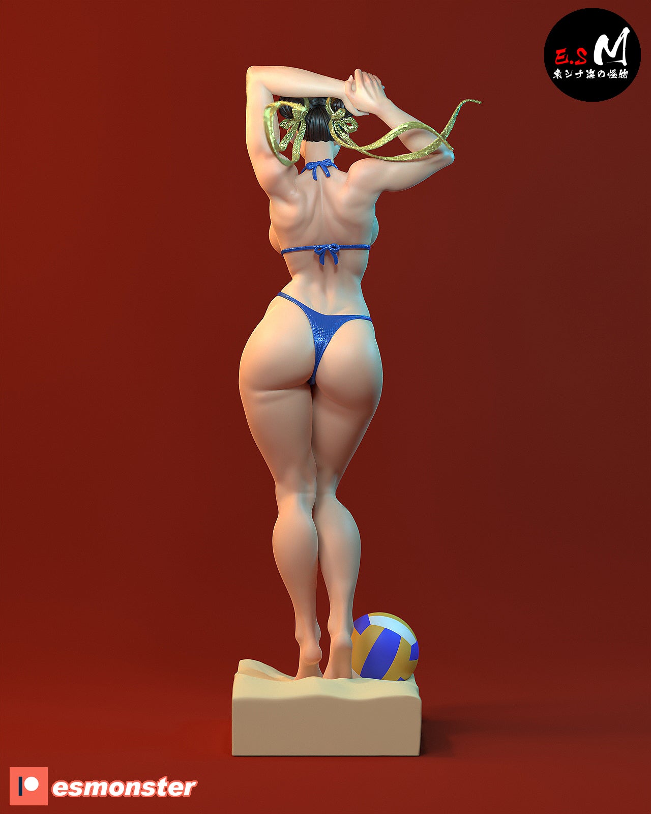 Chinese Fighter In Swimsuit Pinup 3D Resin Model