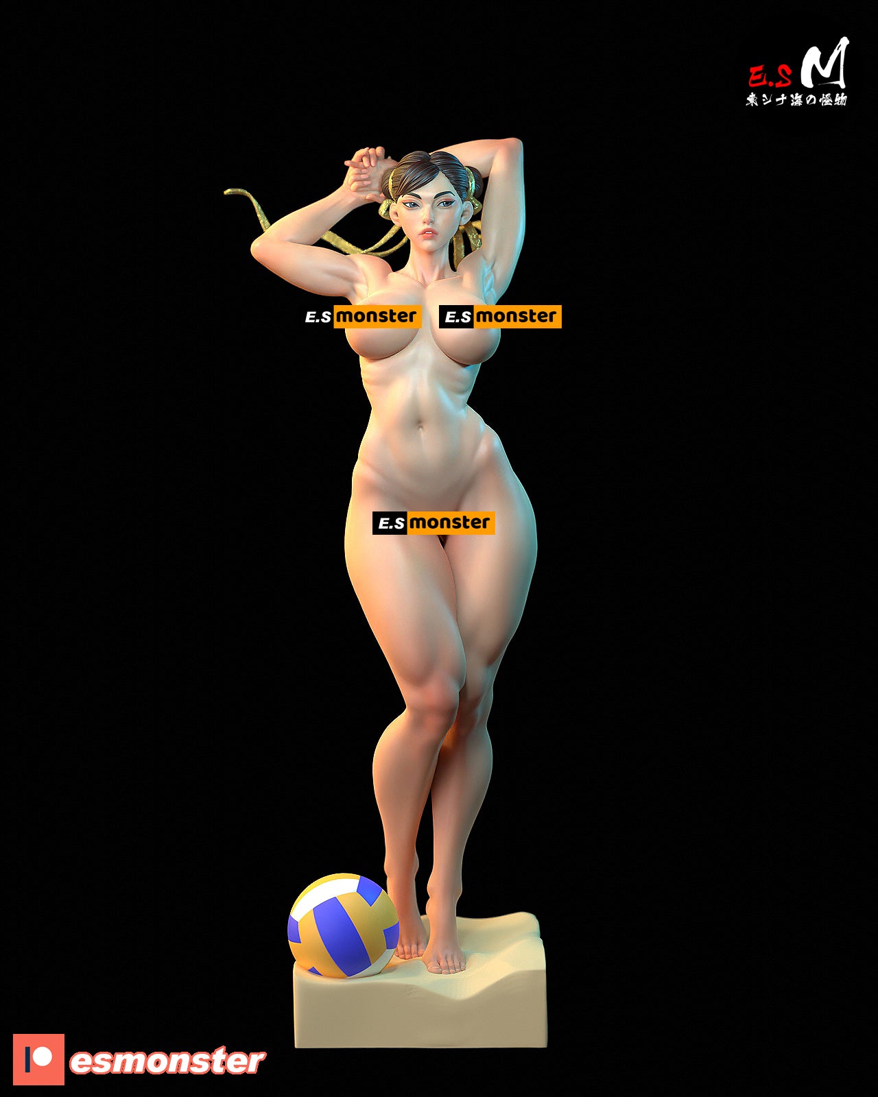 Chinese Fighter In Swimsuit Pinup 3D Resin Model