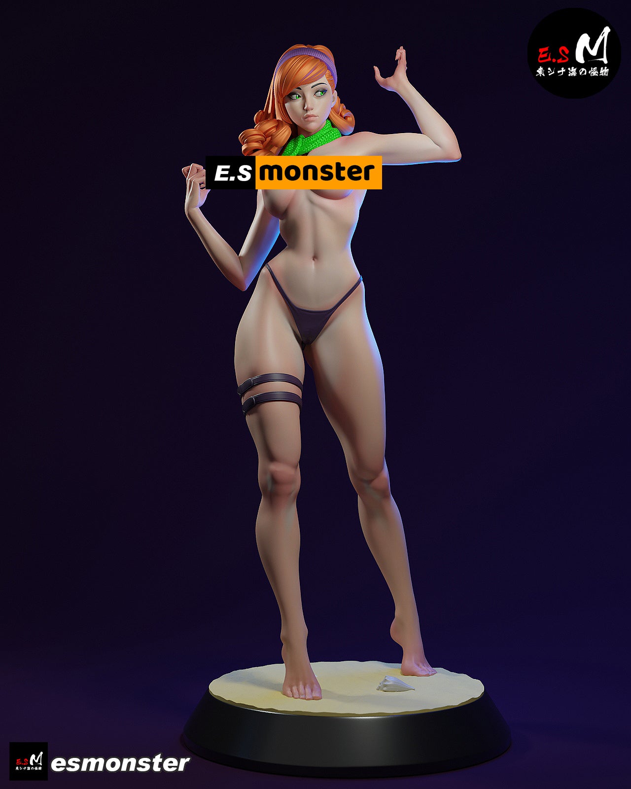 Popular Mystery Girl Adult Pinup 3D Resin Model