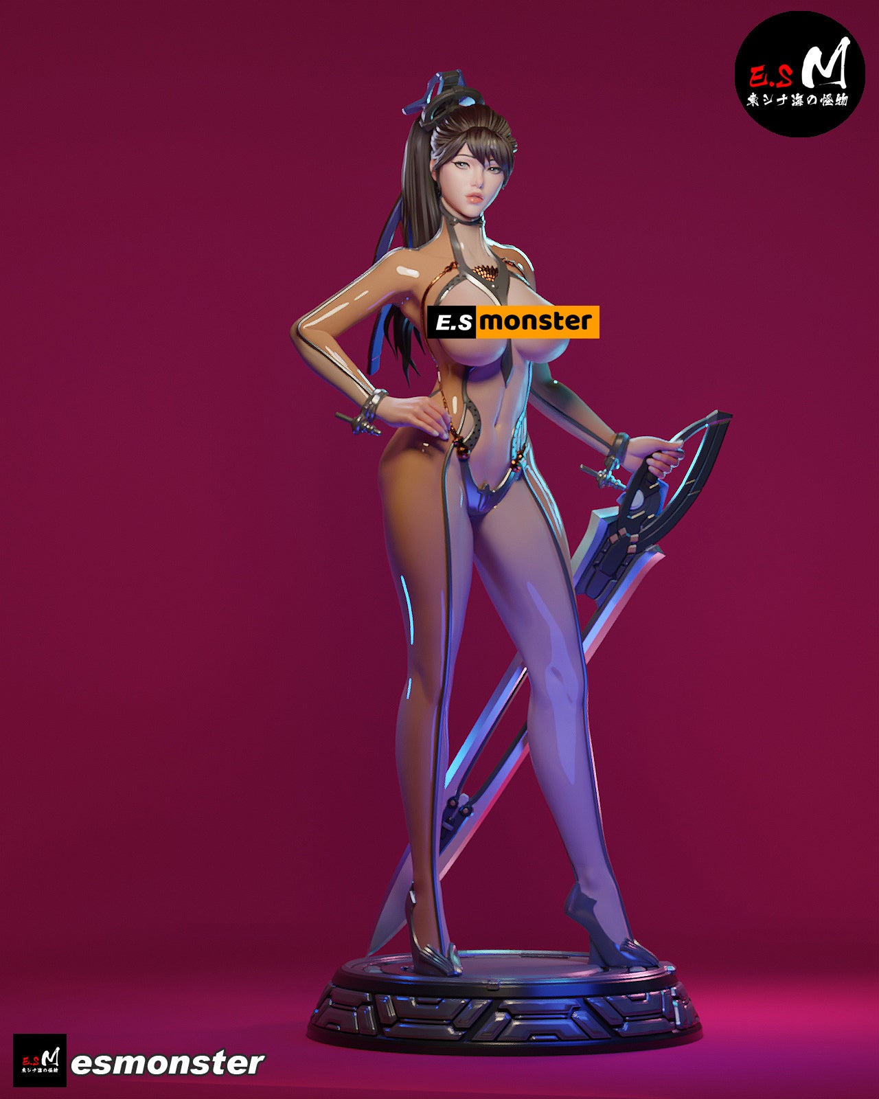 Stunning Blade Pinup 3D Resin Model