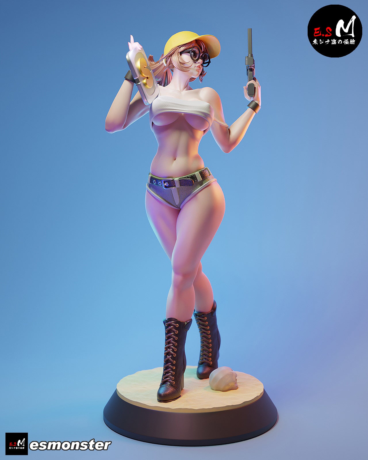 Mercenary Gunner Pinup 3D Resin Model