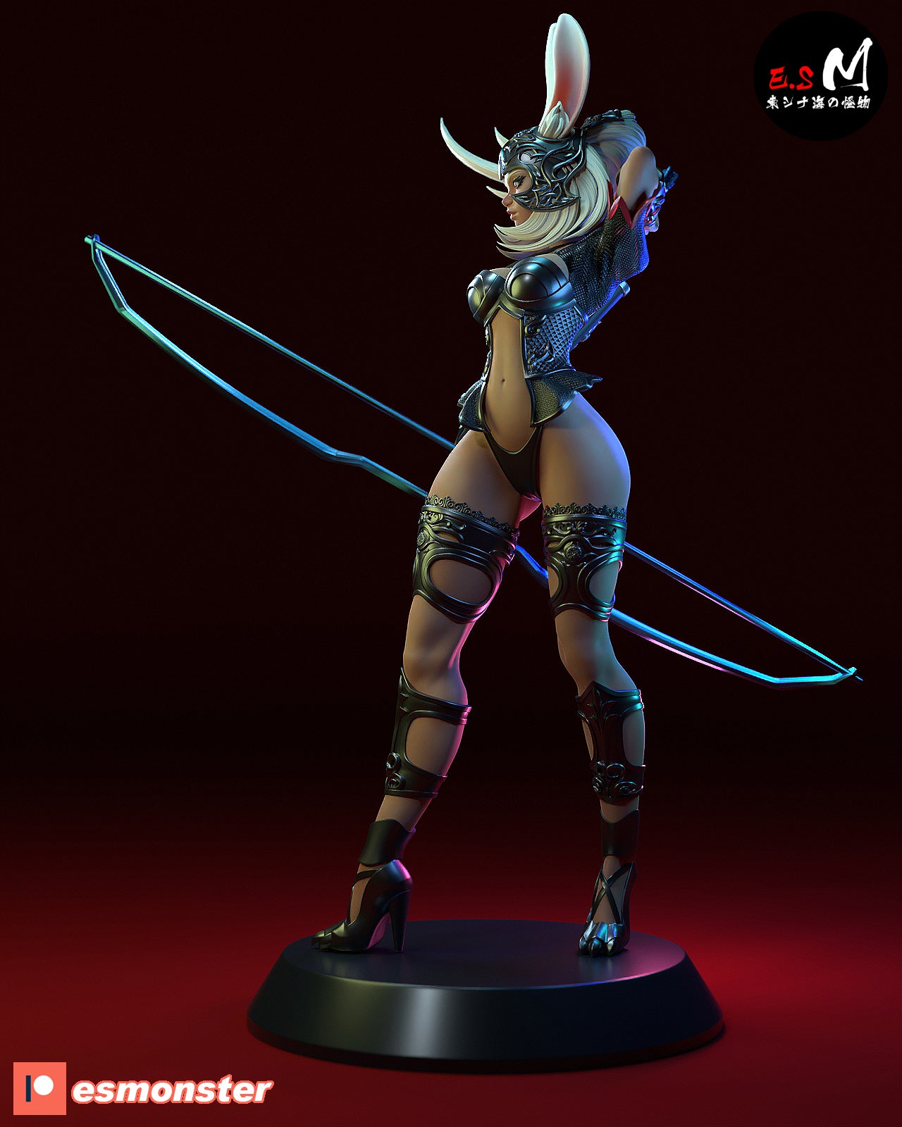 Huntress Pinup 3D Resin Model