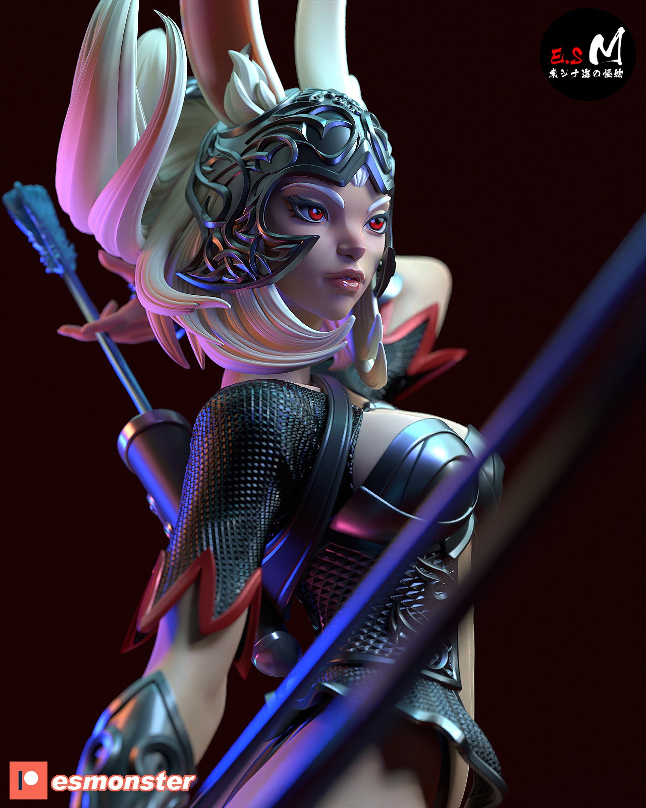 Huntress Pinup 3D Resin Model