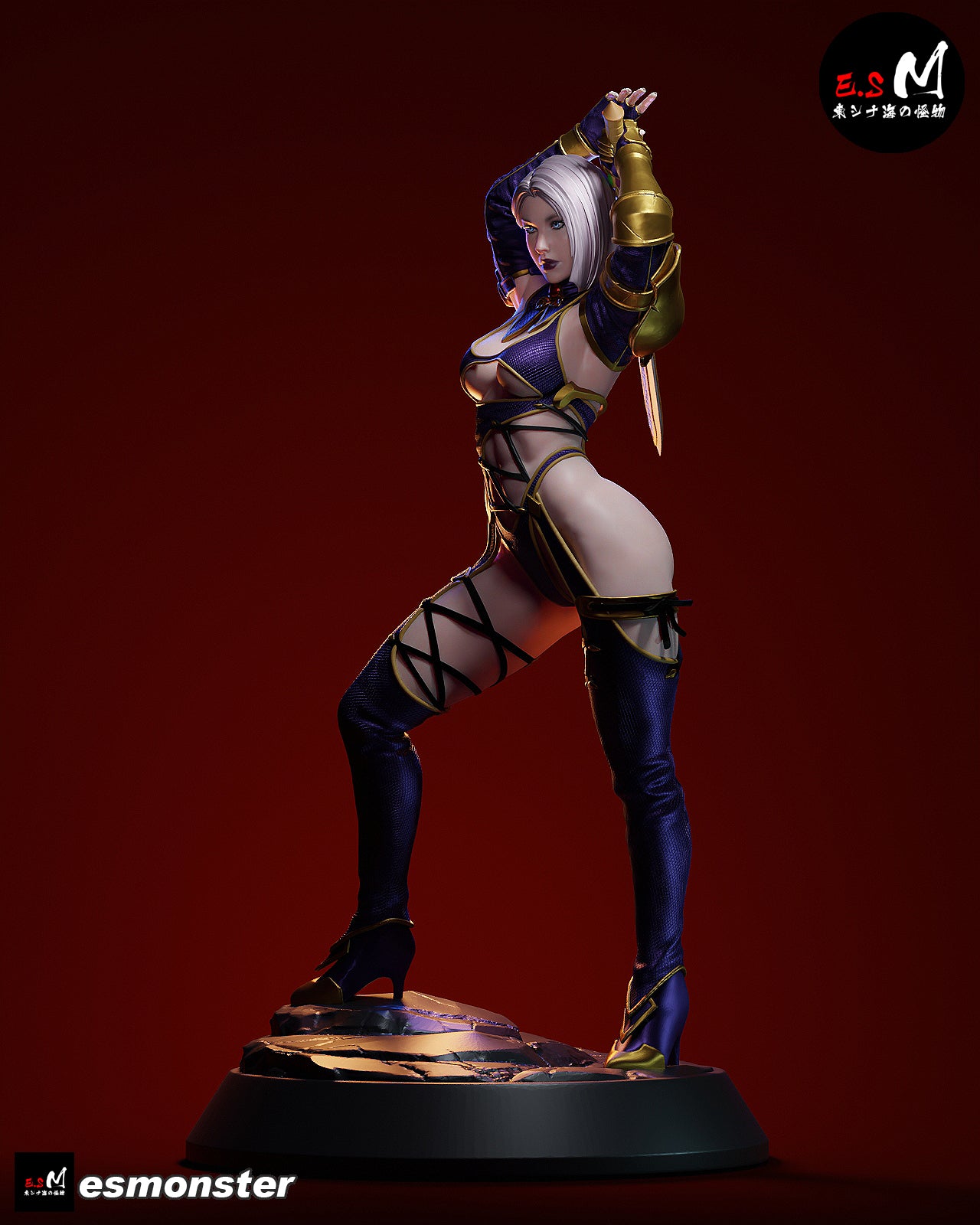 Bondage Fighter Adult Pinup 3D Resin Model