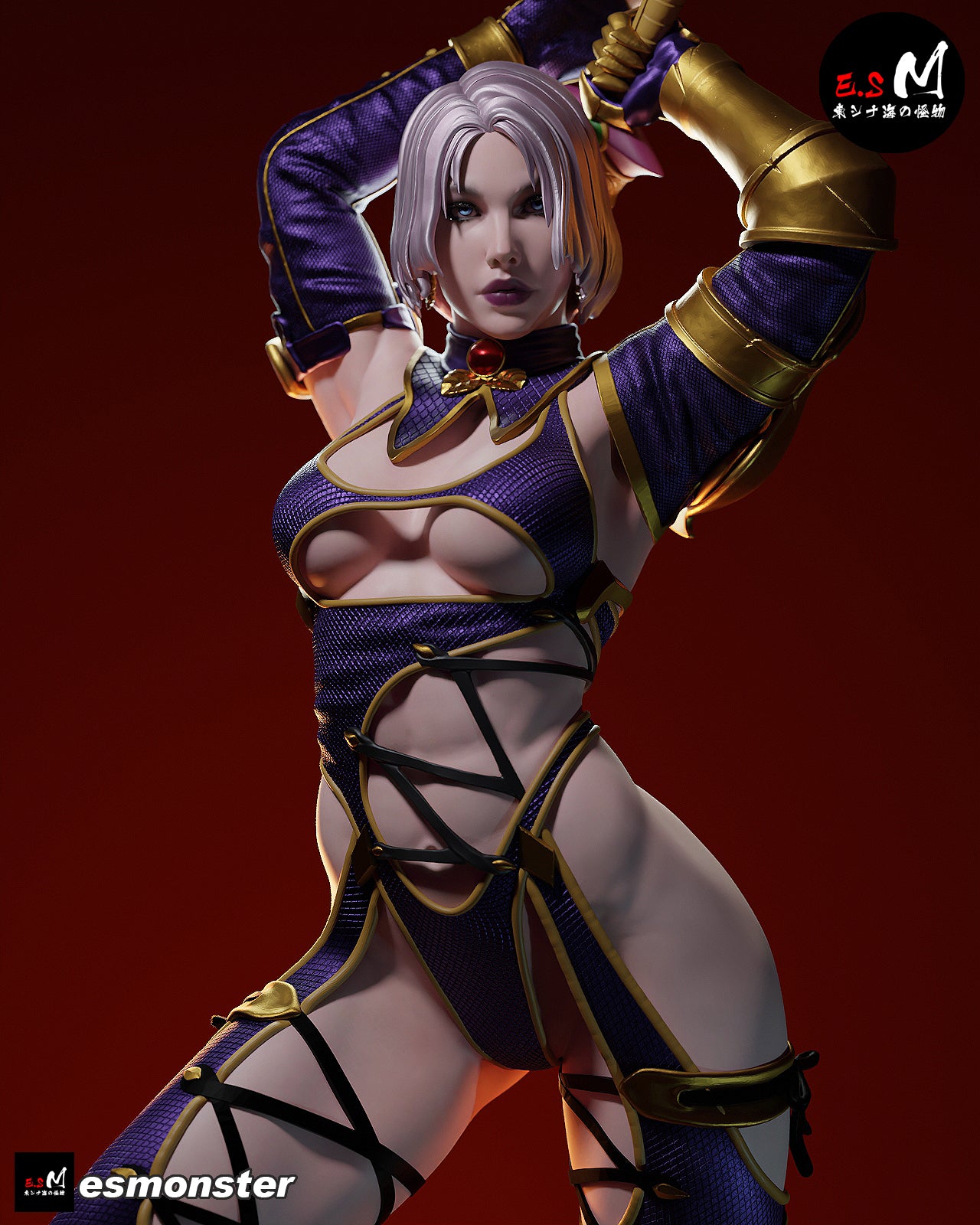 Bondage Fighter Adult Pinup 3D Resin Model