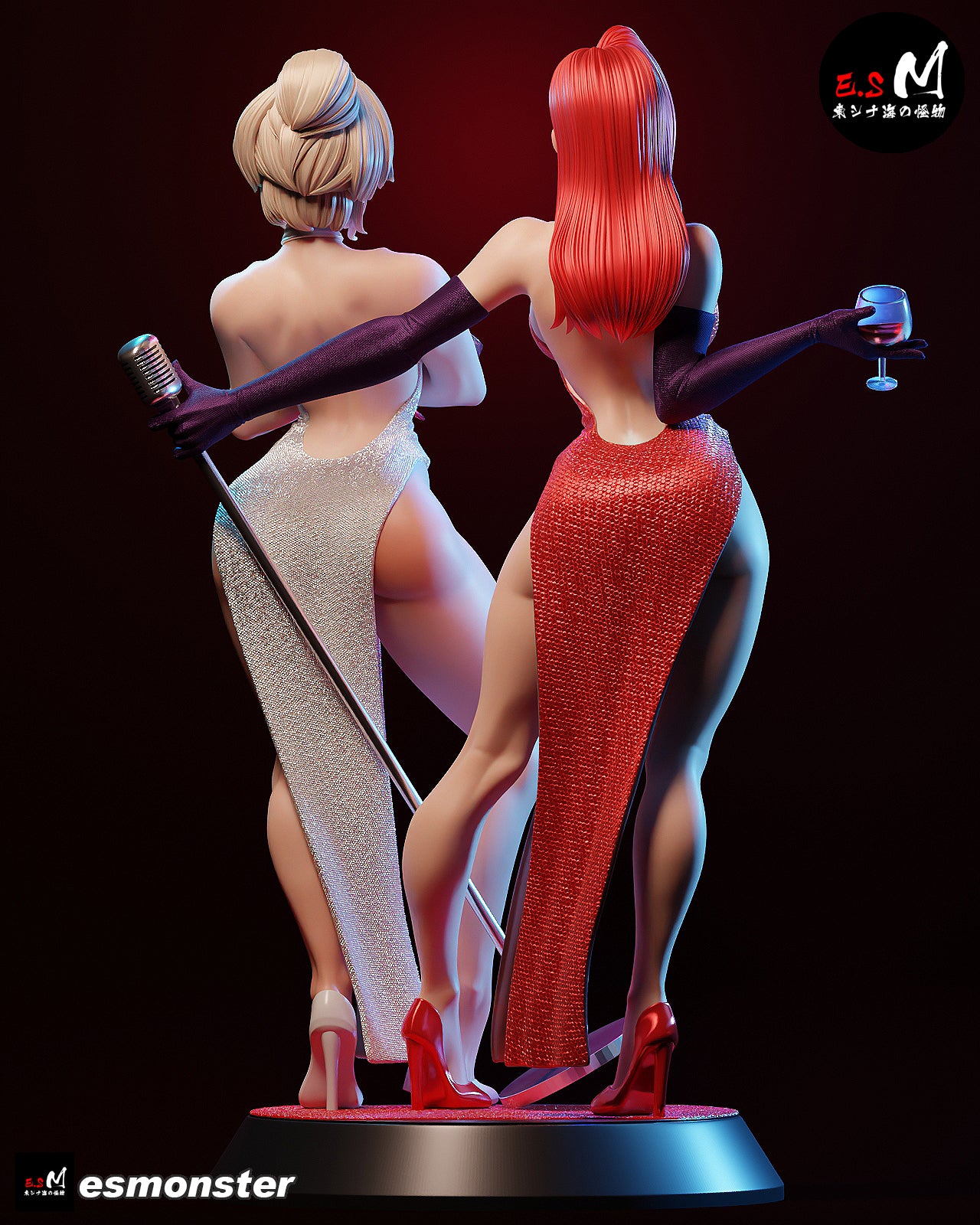 Iconic Animated Girls Adult Pinup 3D Resin Model