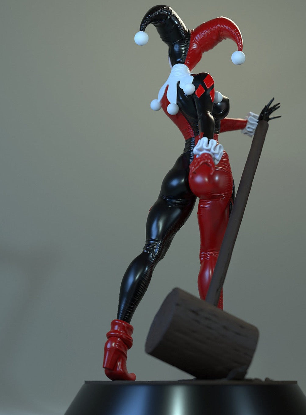 Clown Princess with Hammer Pinup 3D Resin Model