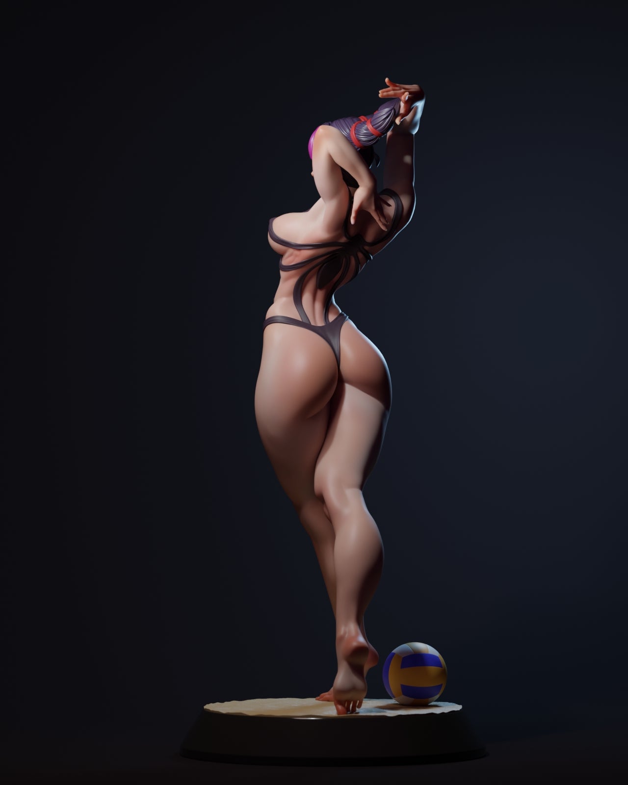Martial Artist Adult Pinup 3D Resin Model