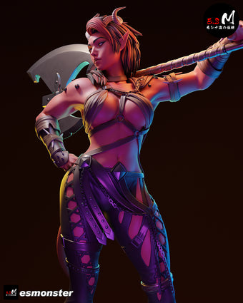 Demon Warrior Adult Pinup 3D Resin Model