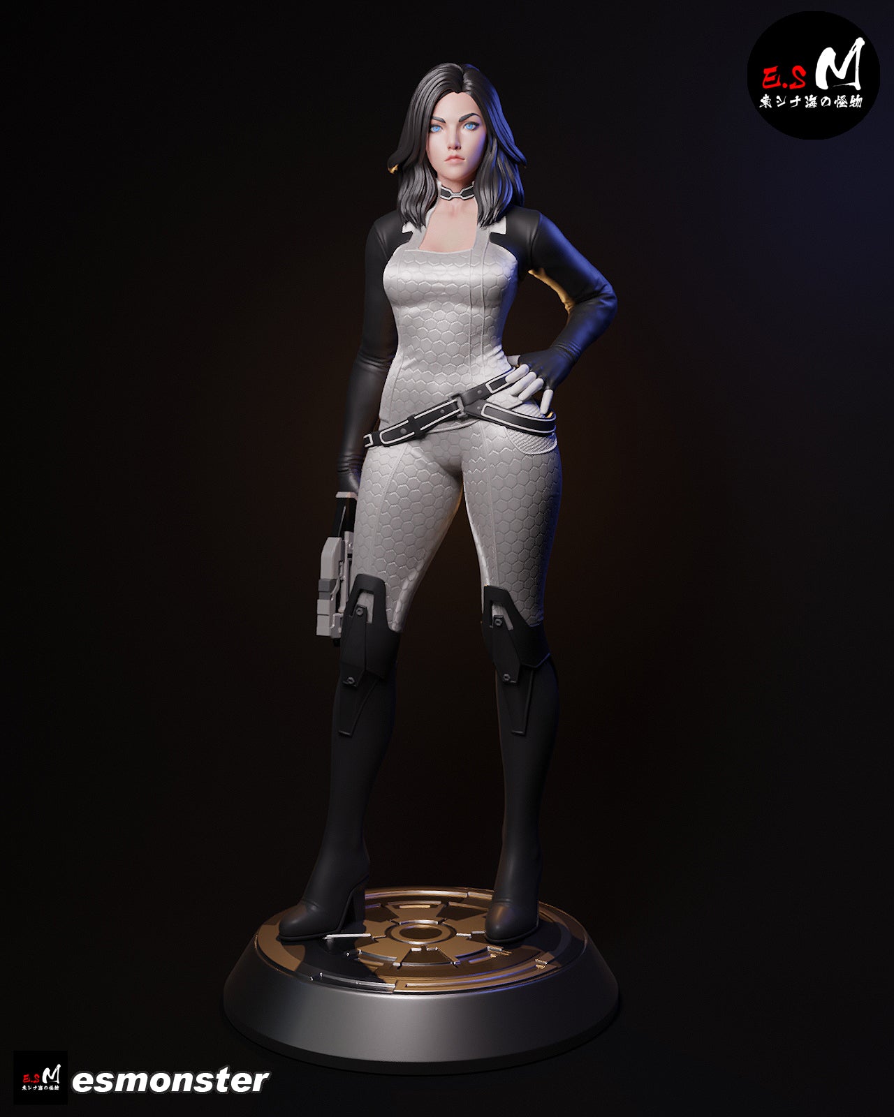 Secret Agent Adult Pinup 3D Resin Model