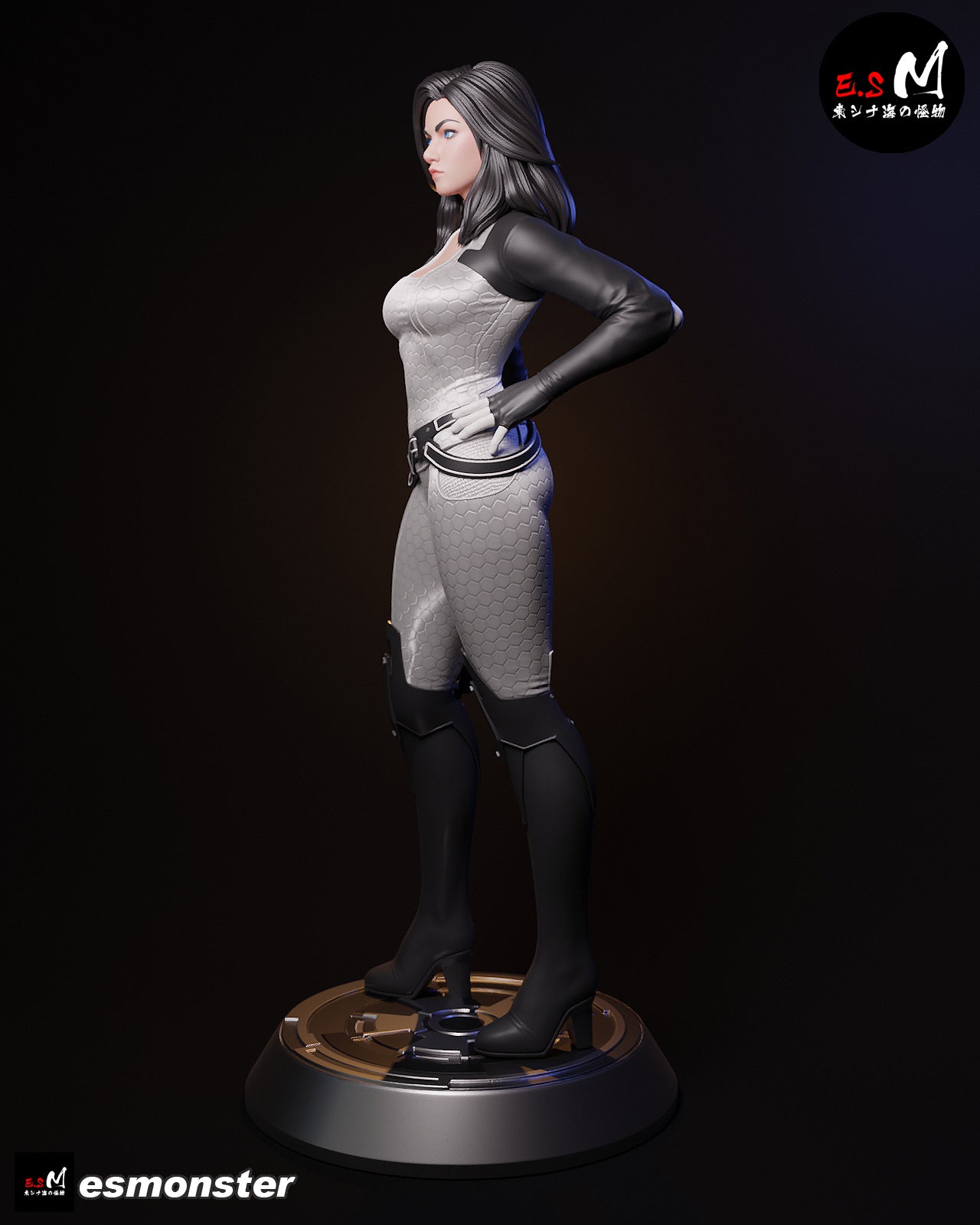 Secret Agent Adult Pinup 3D Resin Model