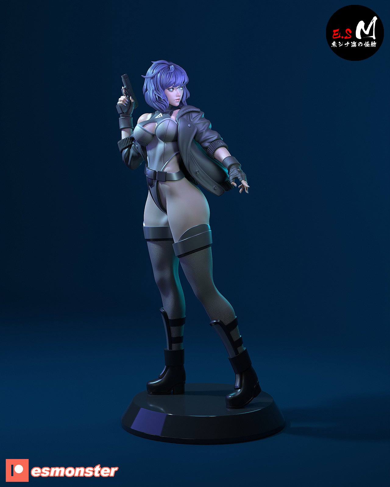 Android Cop Pinup 3D Resin Model