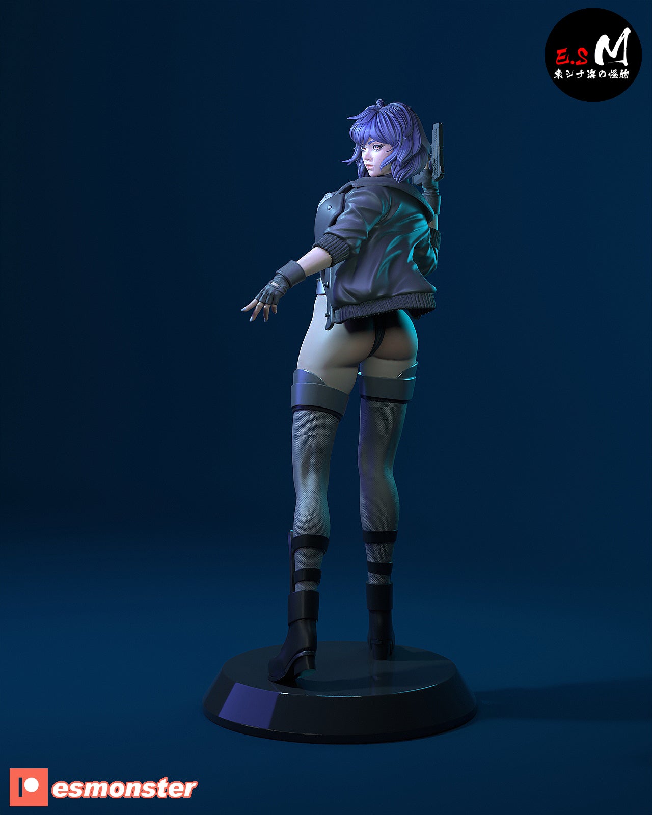 Android Cop Pinup 3D Resin Model