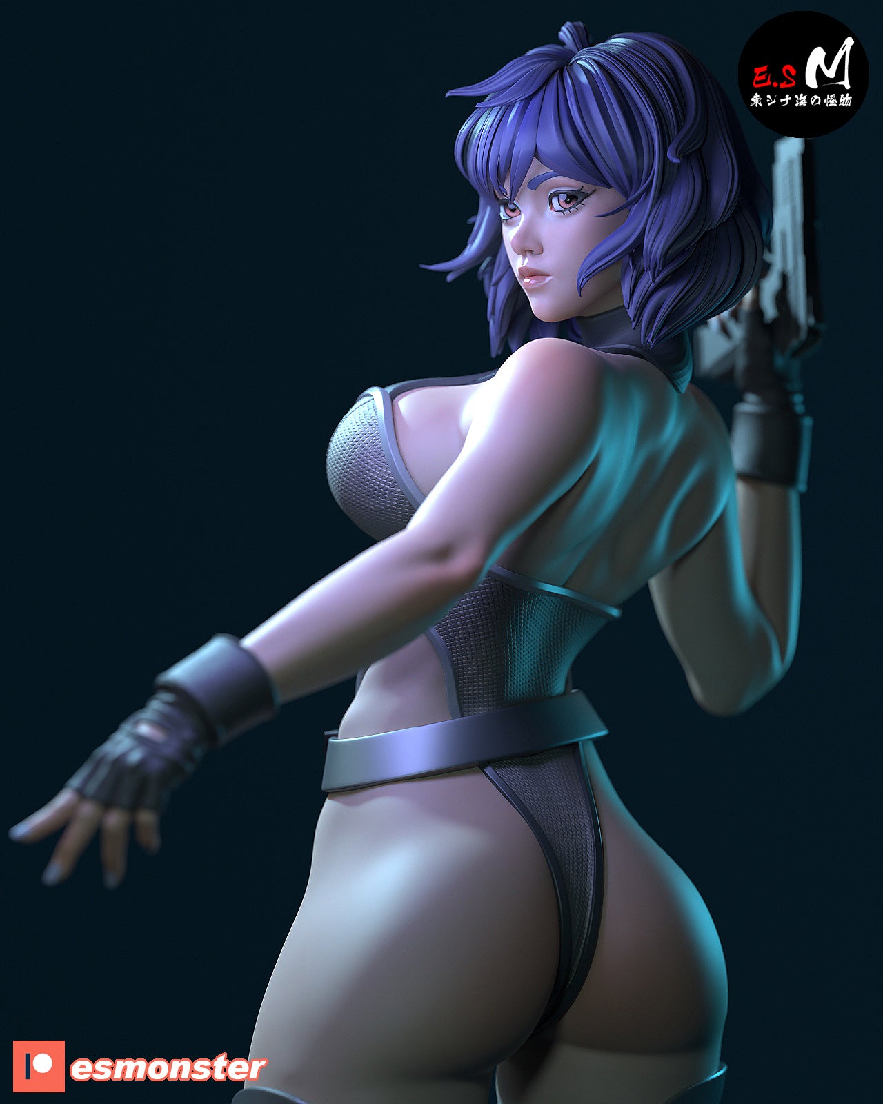 Android Cop Pinup 3D Resin Model